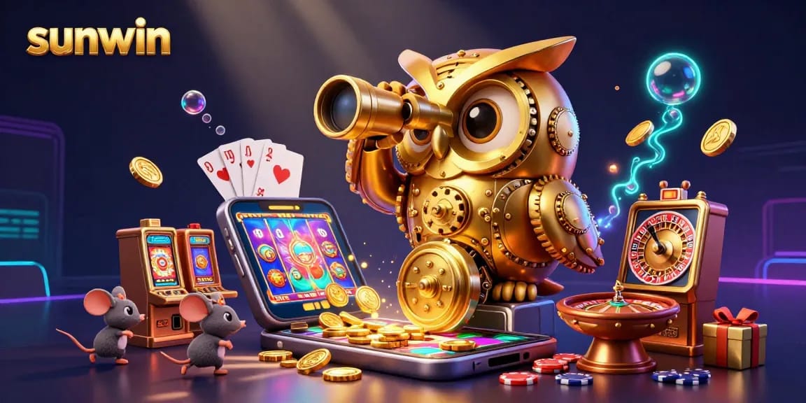 Engage with sunwin's vibrant casino scene featuring animated characters and dynamic slot game elements.