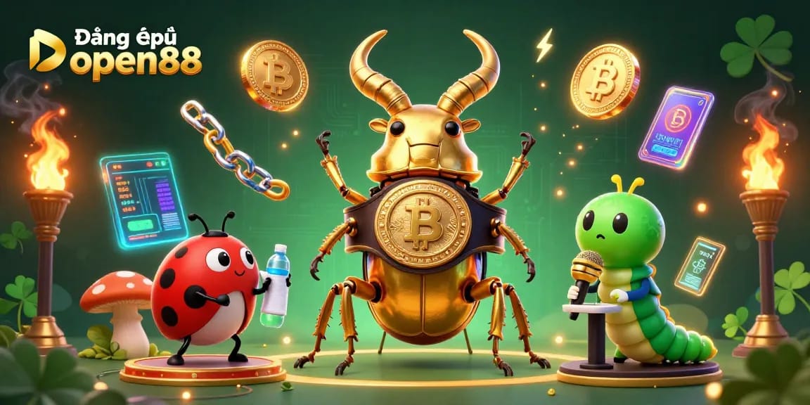 Engage in thrilling bets at Đăng ký open88 with a vibrant 3D casino scene featuring unique characters.