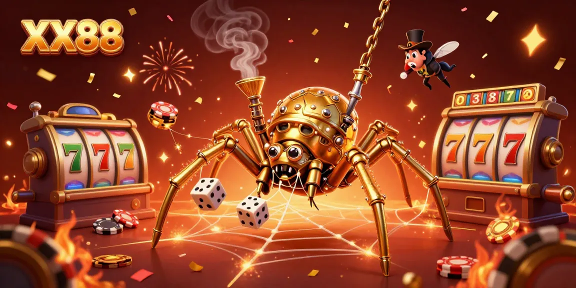 Spin for big wins with XX88 in a vibrant casino-themed illustration of gambling fun.