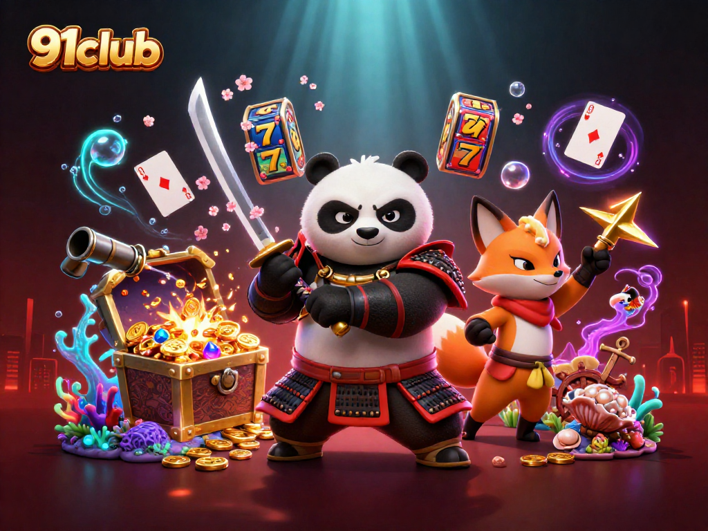 Engage with 91club's thrilling gaming adventure through vibrant samurai and magical elements.