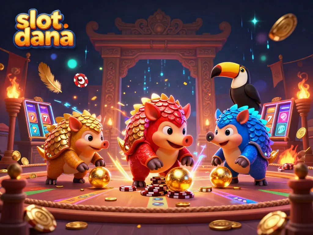 Experience the thrilling action of slot dana as rival pangolins engage in a dynamic casino showdown