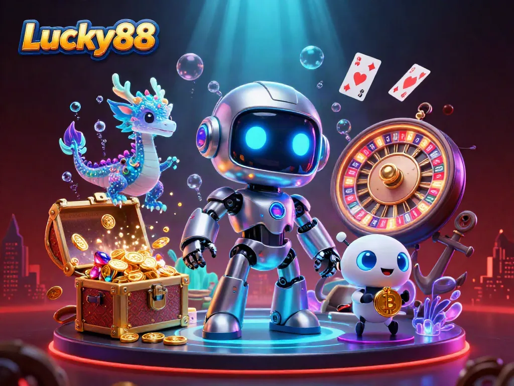 Engage with Lucky88's vibrant casino adventures featuring a unique cyberpunk theme.