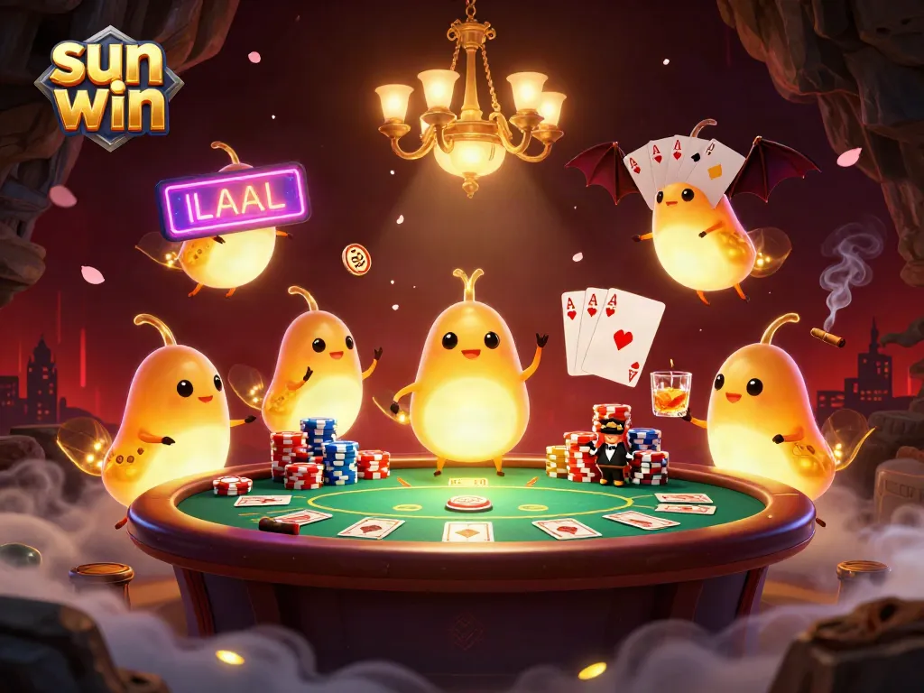 Experience the thrilling moments of sun win as glowworms light up a vibrant casino scene.