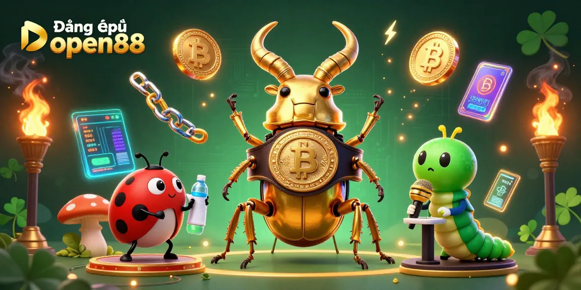 Engage in thrilling bets at Đăng ký open88 with a vibrant 3D casino scene featuring unique characters.