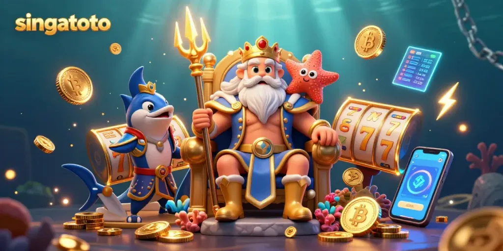 Spin and win with singatoto's vibrant underwater casino scene filled with jackpot fun.