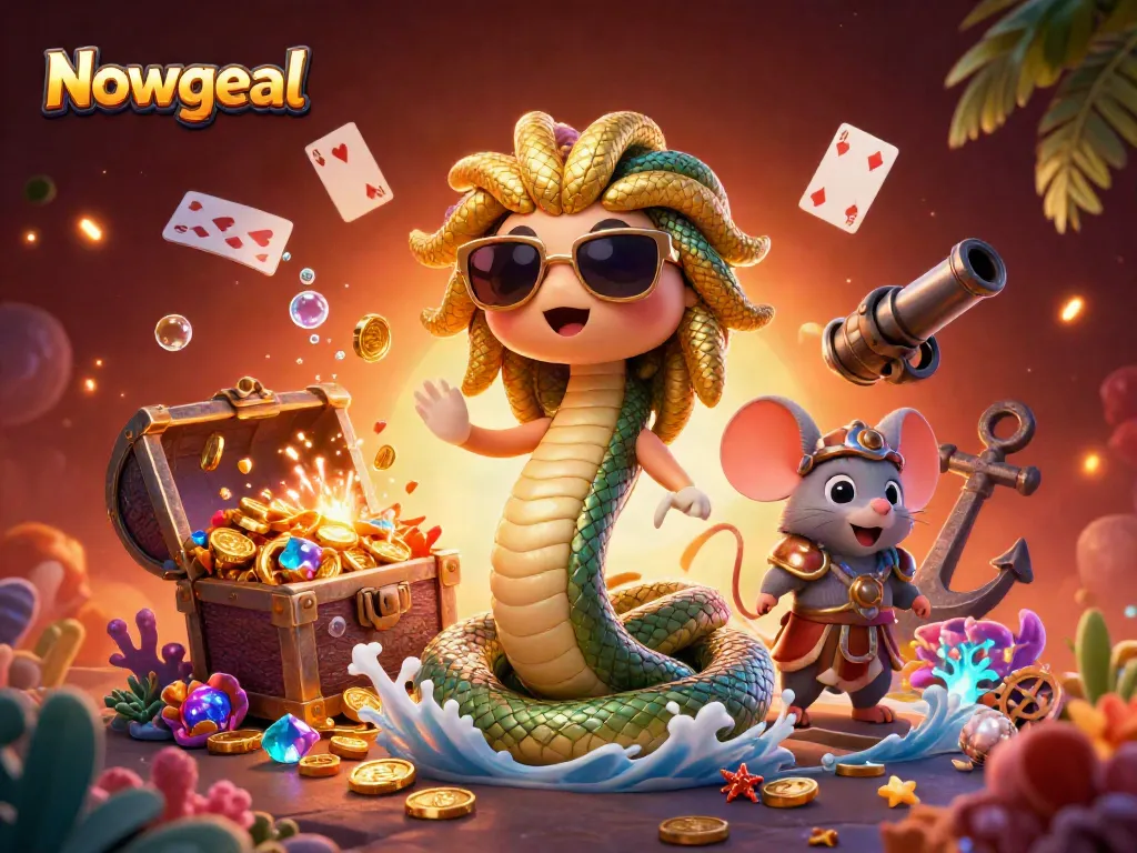 Nowgoal offers exciting live betting options alongside a dynamic display of sports elements and characters.