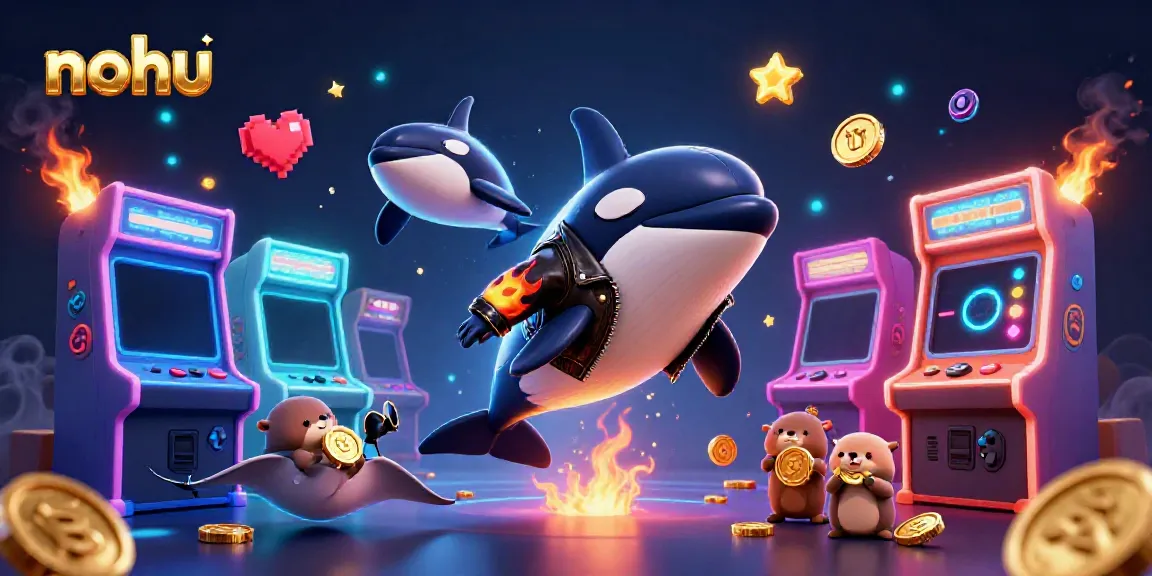 Play exciting casino games with nohu in a vibrant underwater scene featuring animated characters.
