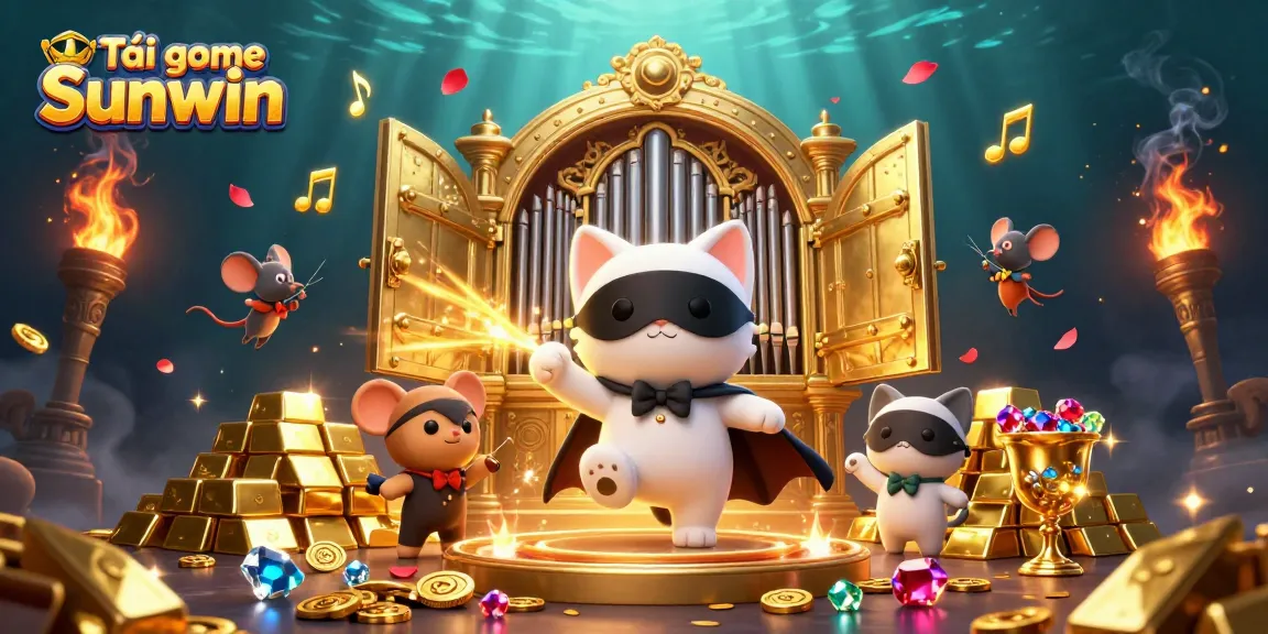 Join the adventure to Tải game Sunwin with vibrant treasures and enchanting characters in a casino setting.