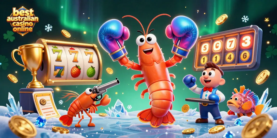 Engage with the best australian casino online scene featuring vibrant casino elements and energetic characters.