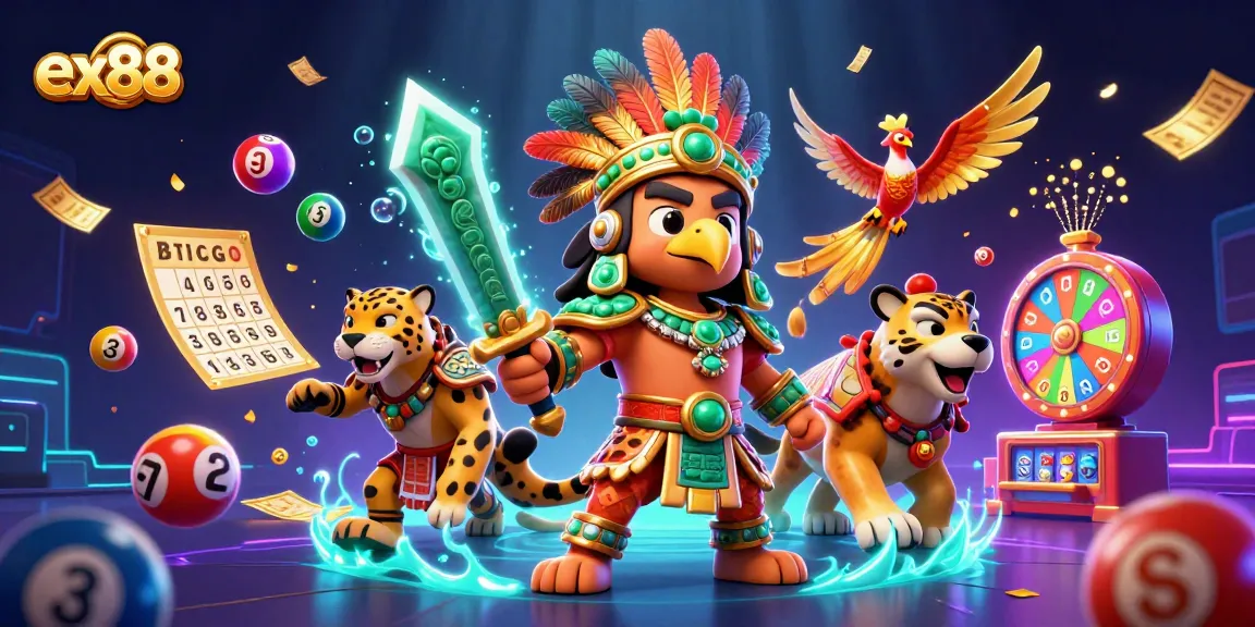 Experience the exciting world of ex88 with dynamic lottery elements and stunning 3D characters.