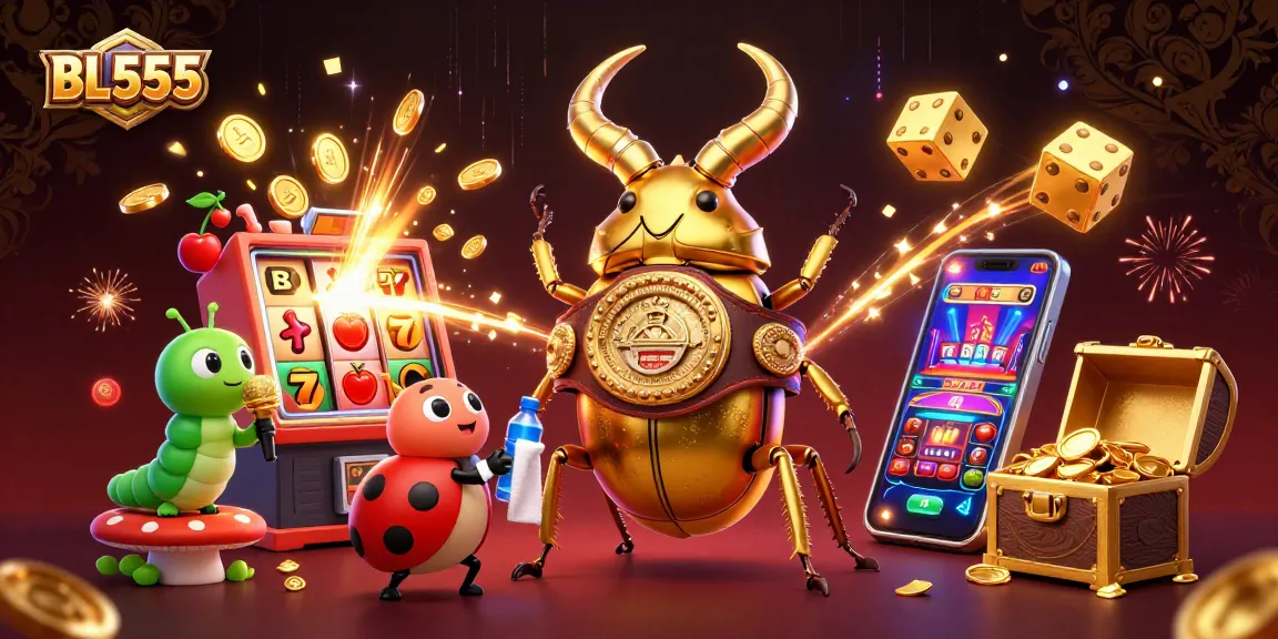 Experience the thrill of BL555's gaming universe with cartoon characters and jackpot excitement