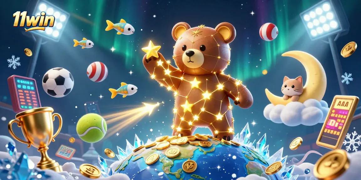 Experience the thrill of wins at 11win with a vibrant 3D casino scene filled with excitement.