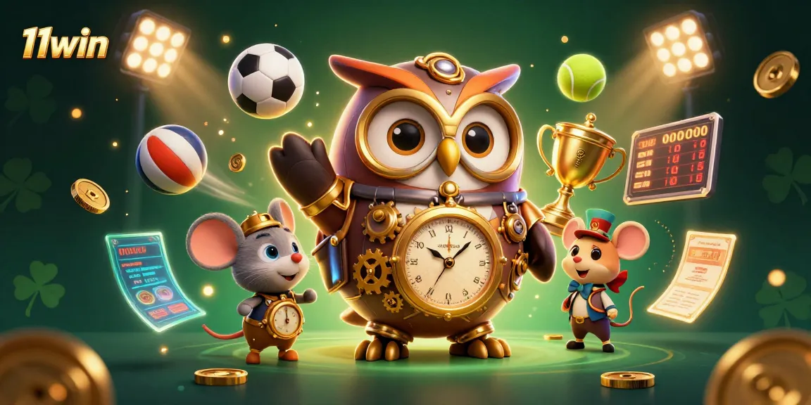 Bet on the future of gaming with 11win's dynamic casino sports scene featuring vibrant 3D elements.